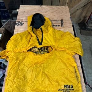Ralph Lauren Yellow Hooded Raincoat Water-Resistant
